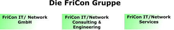 FriCon IT/ Network GmbH FriCon IT/Network Consulting & Engineering FriCon IT/Network Services  Die FriCon Gruppe